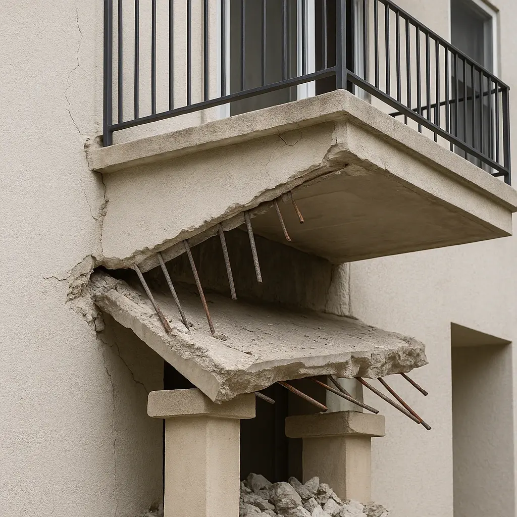 Effondrement balcon
